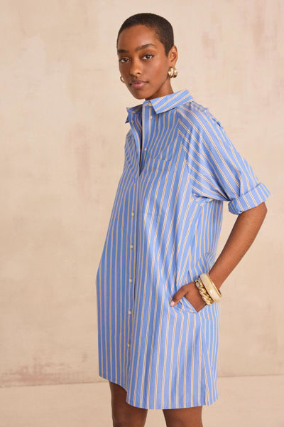 Picture of STRIPED COTTON SHIRT DRESS BESTA